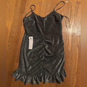 Topshop Black Dress with Silver Accents